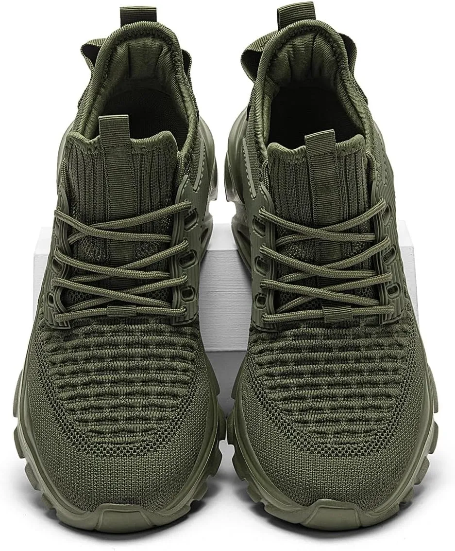 Men's Slip on Walking Shoes Tennis Running Sneakers Lightweight Breathable Casual Soft Sole Comfort Work Gym Trainers