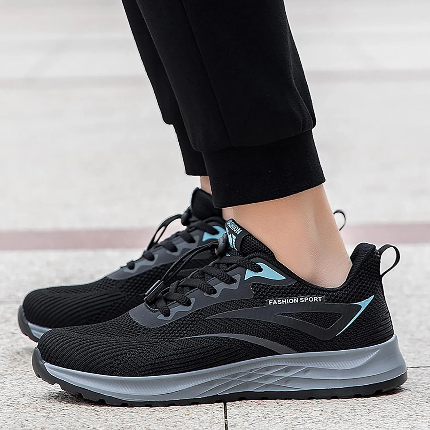 Men's Stretch Memory Foam Shoes Breathable Casual Comfortable Walking Sneaker Breathable Lace Up Shoes for Men