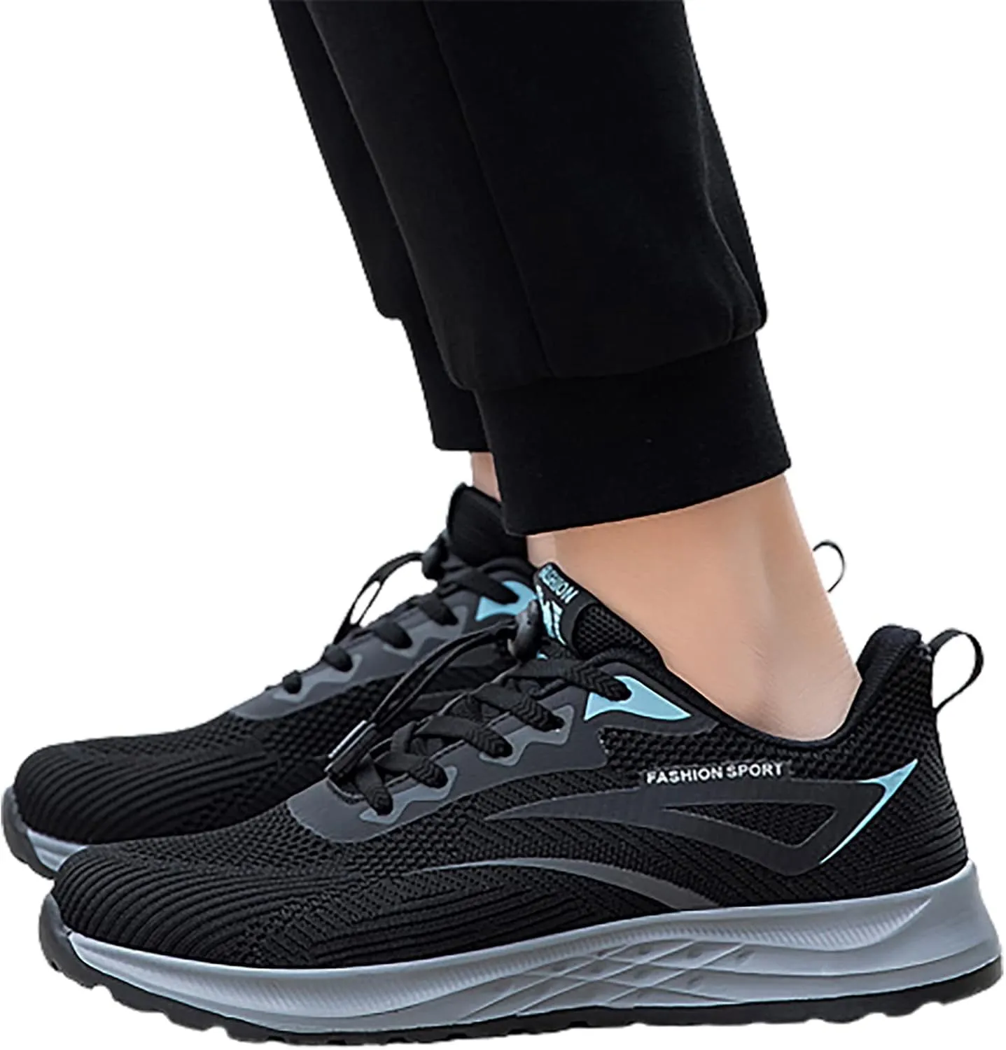 Men's Stretch Memory Foam Shoes Breathable Casual Comfortable Walking Sneaker Breathable Lace Up Shoes for Men