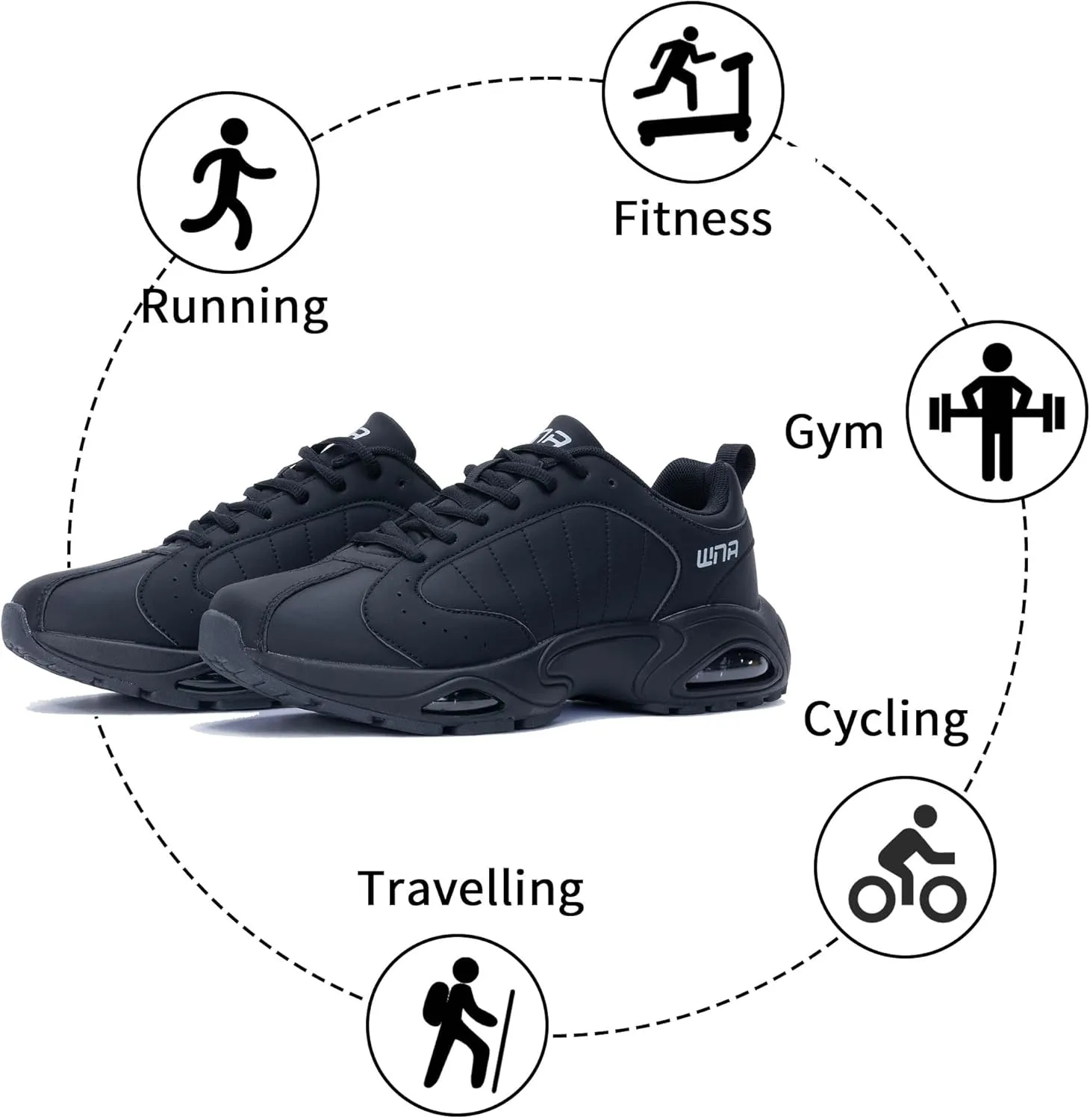 Mens Tennis Running Shoes Air Athletic Comfortable Walking Shoes Gym Jogging Workout Breathable Fashion Sneaker Size US 7-13