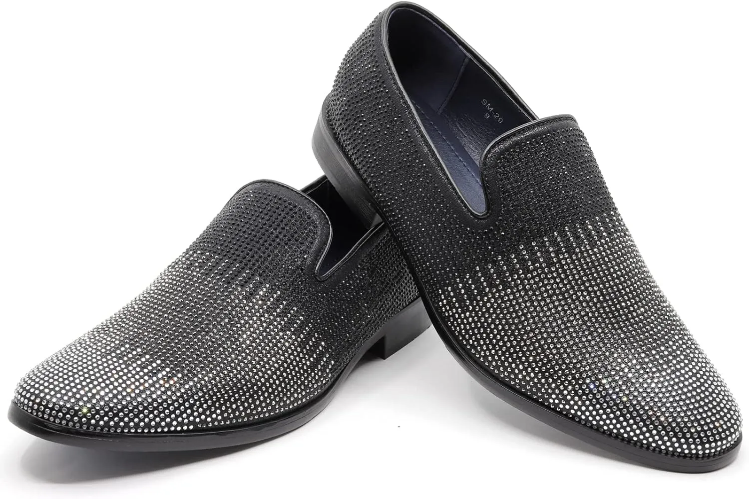 Men's Vintage Rhinestone Designer Classic Smoking Dress Tuxedo Loafers Slip On Shoes SM-29