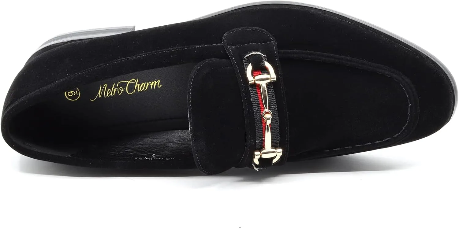 Men's Vintage Velvet Designer Classic Dress Tuxedo Loafers Slip On Shoes Arthur-01