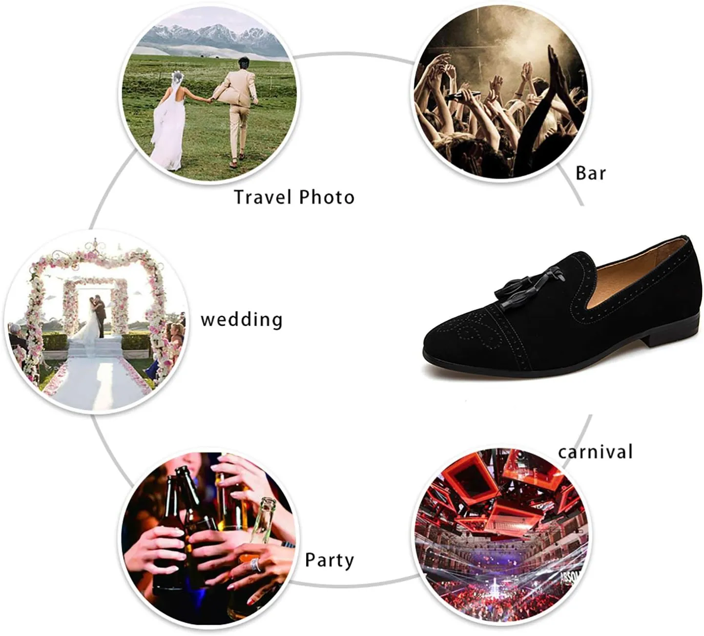 Men's Vintage Velvet Embroidery Noble Loafer Shoes Slip-on Loafer Smoking Slipper Tassel Loafer