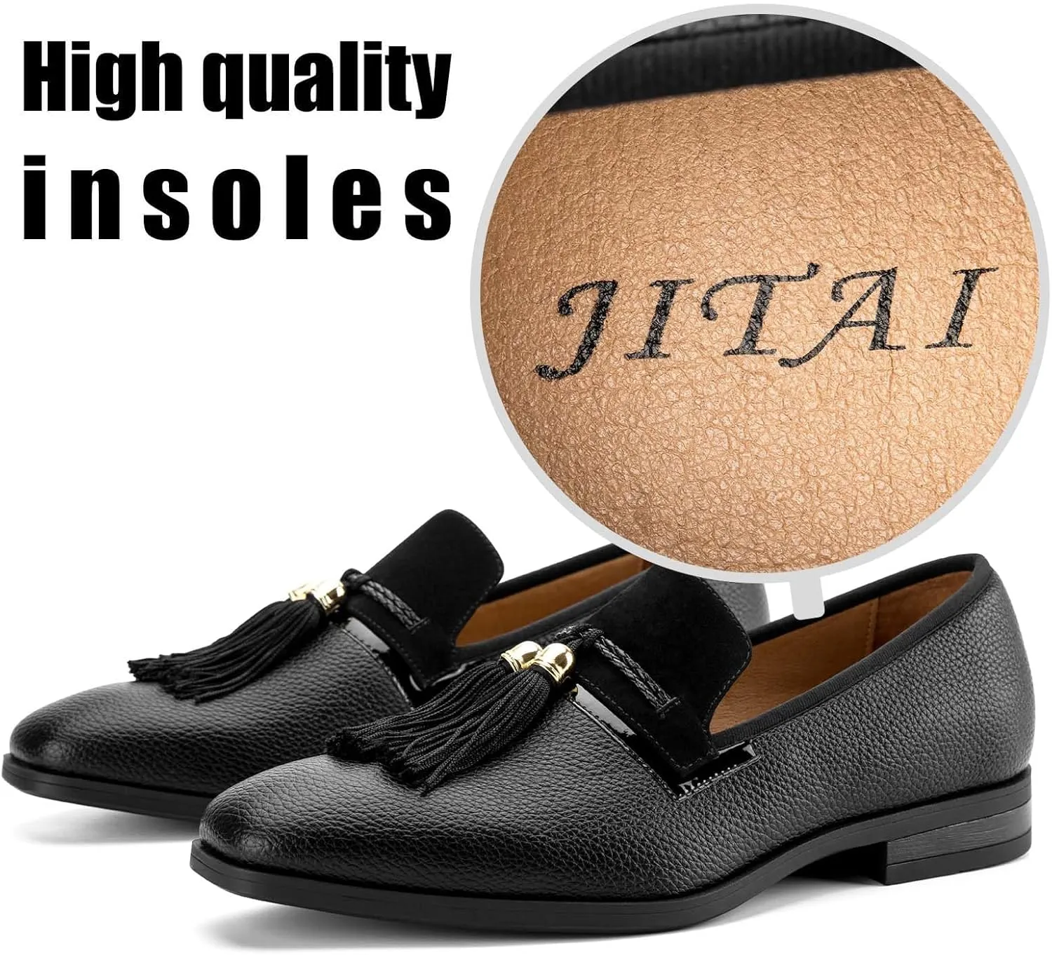 Men's Vintage Velvet Embroidery Noble Loafer Shoes Slip-on Loafer Smoking Slipper Tassel Loafer