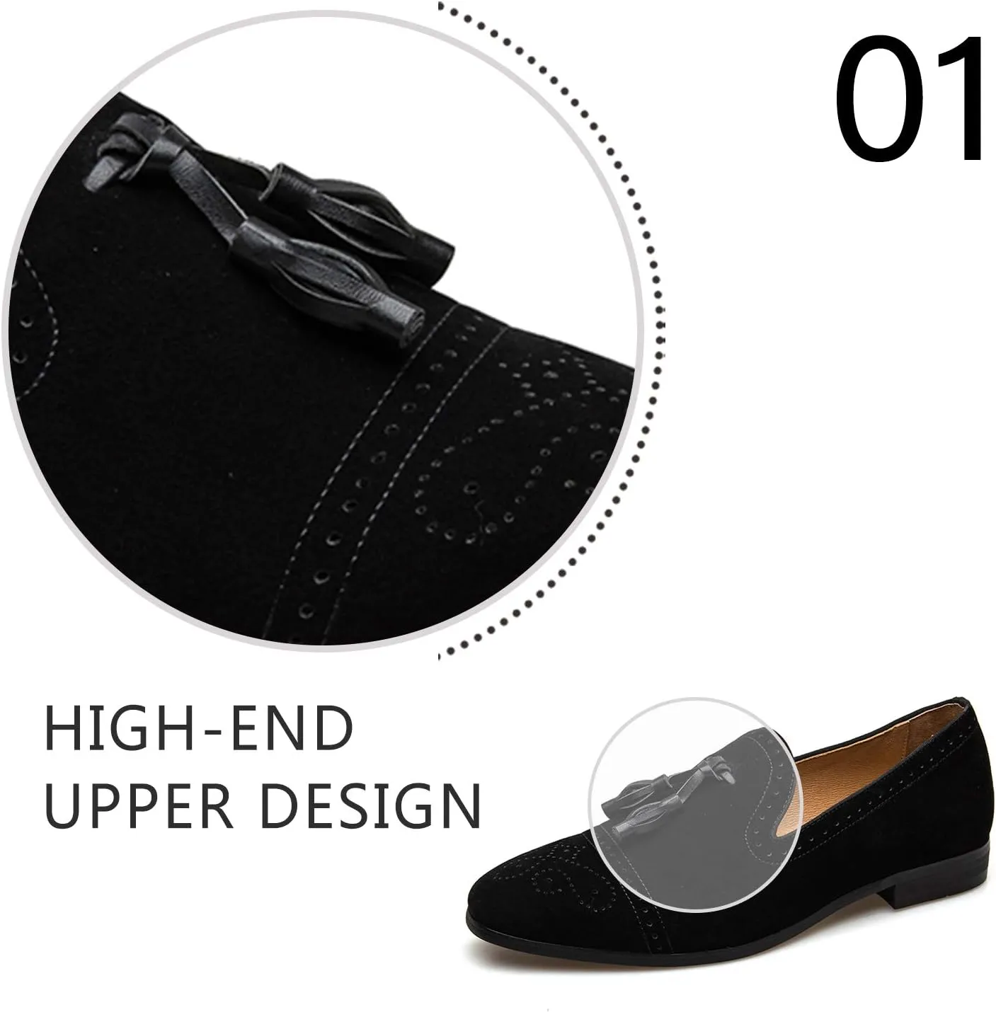 Men's Vintage Velvet Embroidery Noble Loafer Shoes Slip-on Loafer Smoking Slipper Tassel Loafer