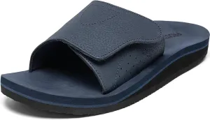 Men's Wide Slide Ergonomic Sandals Fully Adjustable Strap & Comfort Fit Orthotic Arch Support Athletic Sandals with Soft Cushion Footbed