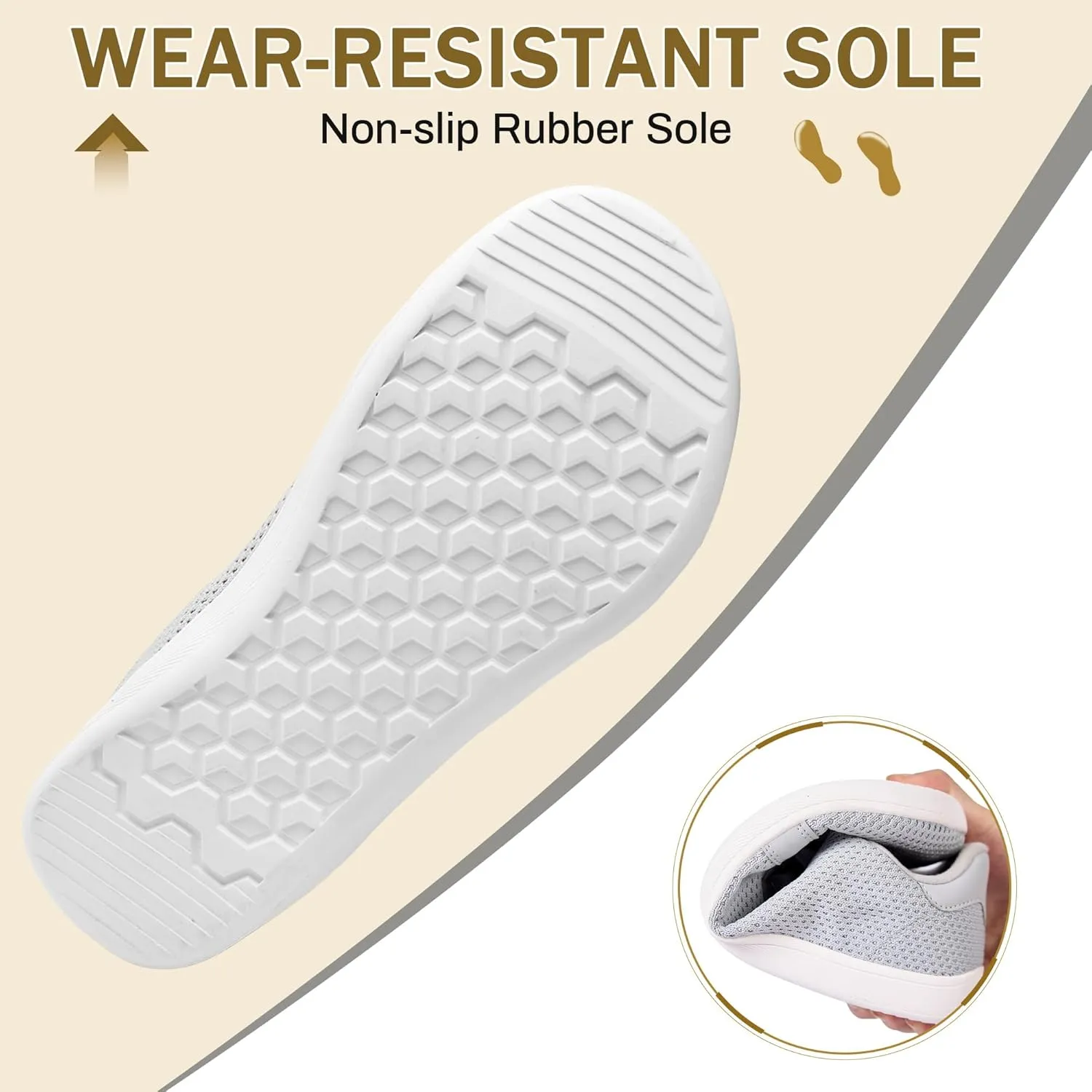 Men's Wide Walking Shoes Barefoot Sneakers Minimalist Running Shoes Zero Drop Sole Trainer Breathable Casual Athletic Shoe
