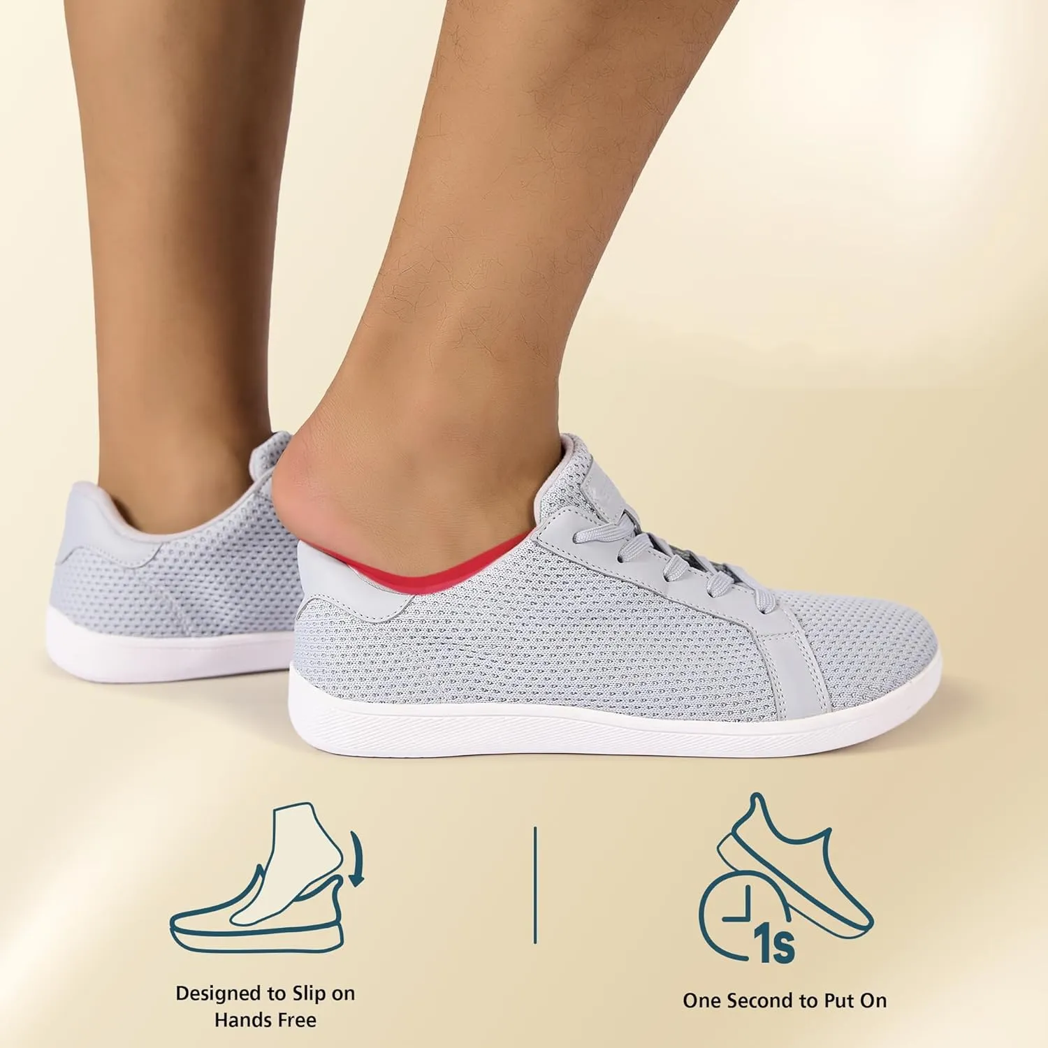 Men's Wide Walking Shoes Barefoot Sneakers Minimalist Running Shoes Zero Drop Sole Trainer Breathable Casual Athletic Shoe