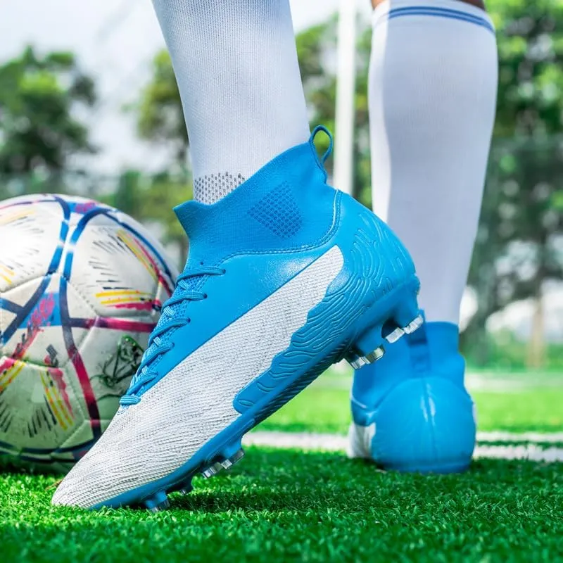 Men's Womens Turf Trainer Soccer Sport Flexible Athletic Lace Up Light Weight Outdoor Cleats Football Soccer Shoes