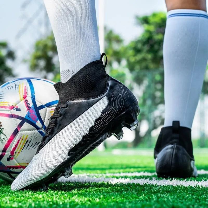 Men's Womens Turf Trainer Soccer Sport Flexible Athletic Lace Up Light Weight Outdoor Cleats Football Soccer Shoes