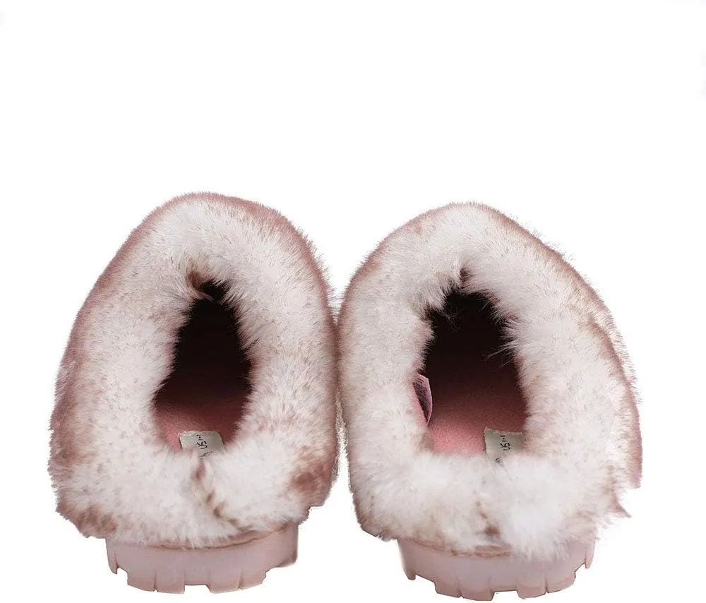 Millffy Women's Faux Fur Clog Comfy Slides Furry Soft Indoor Memory Foam Moccasin Slippers