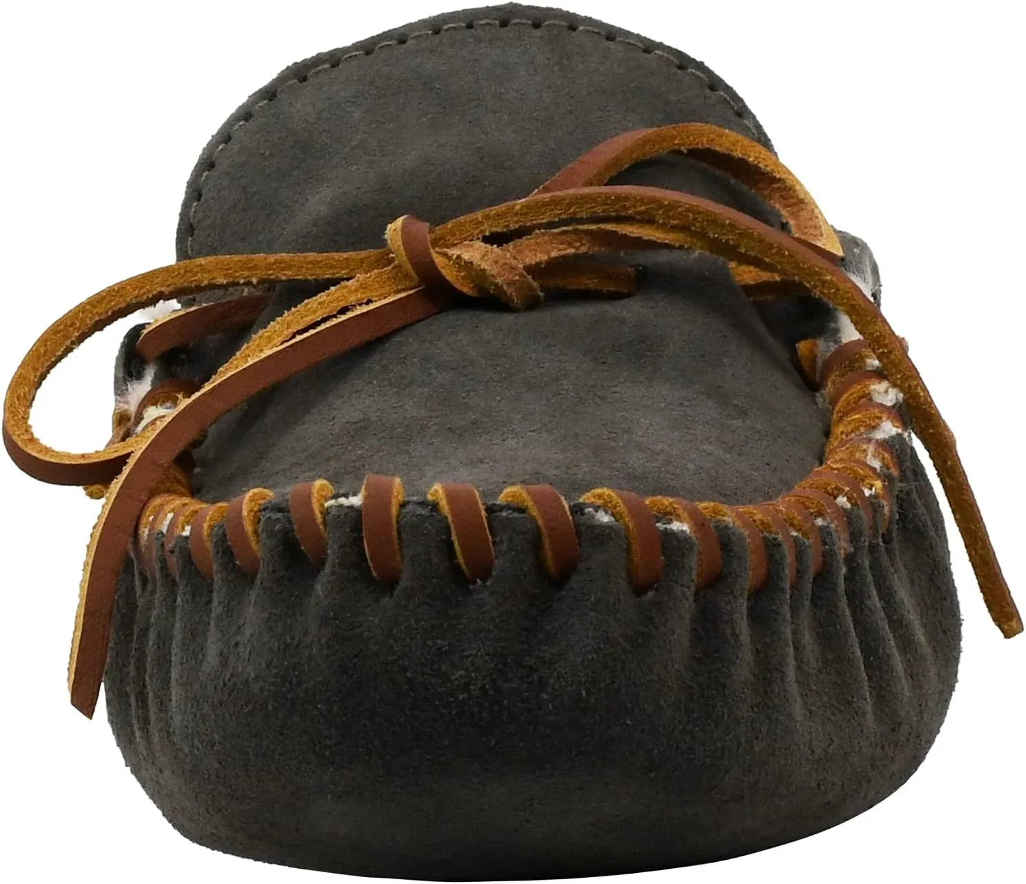 Minnetonka Men's Pile Lined Soft Leather Sole Slipper
