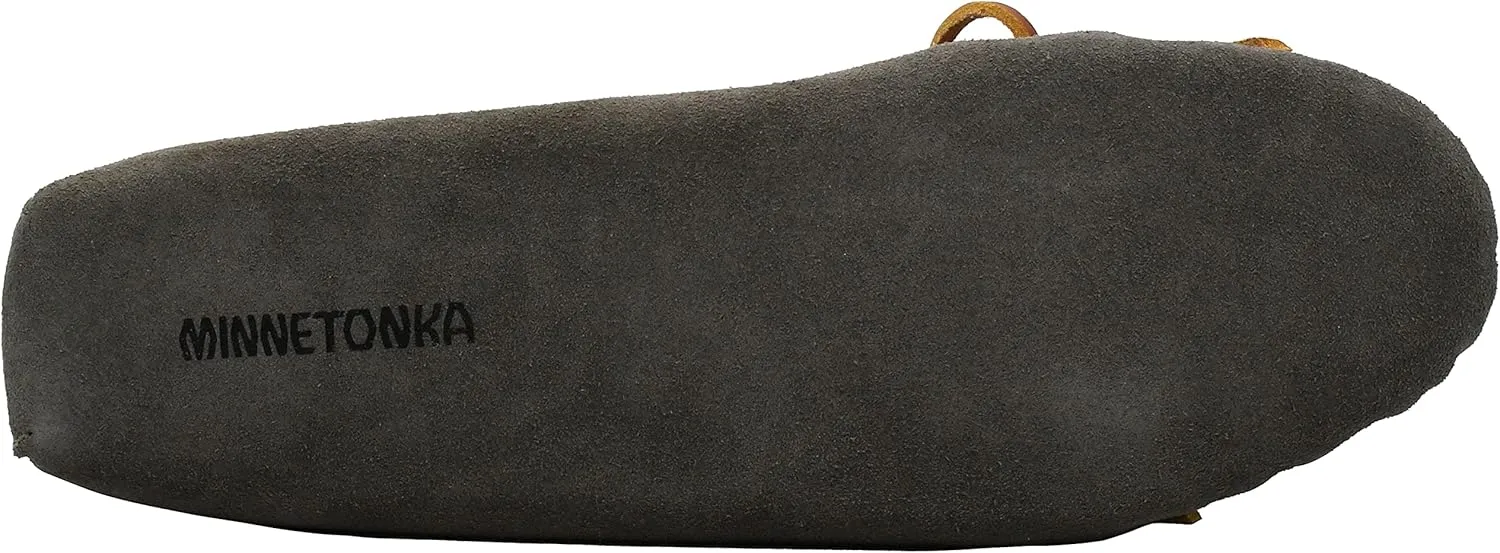 Minnetonka Men's Pile Lined Soft Leather Sole Slipper