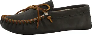 Minnetonka Men's Pile Lined Soft Leather Sole Slipper