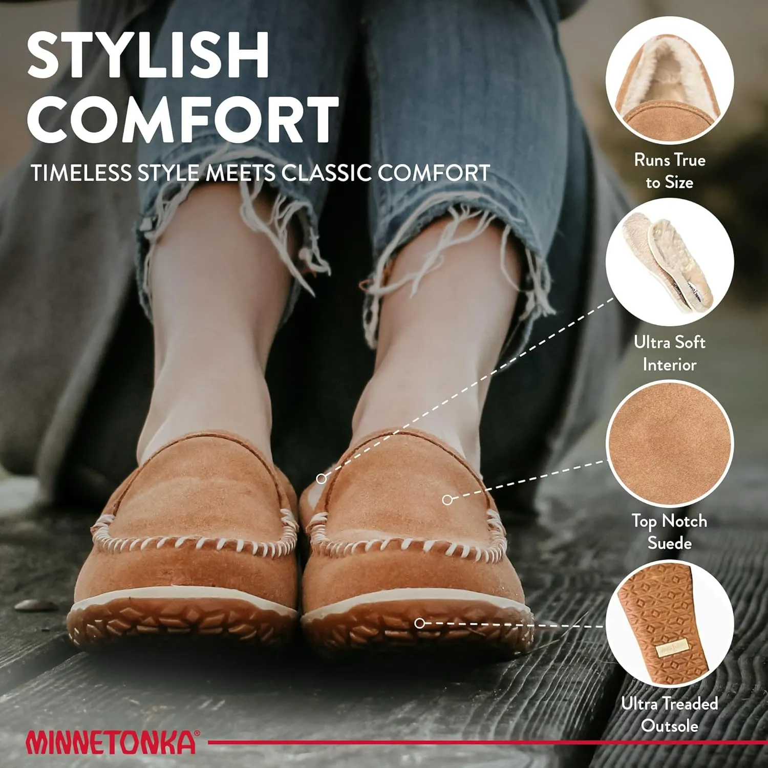 Minnetonka Womens Tempe Moccasins