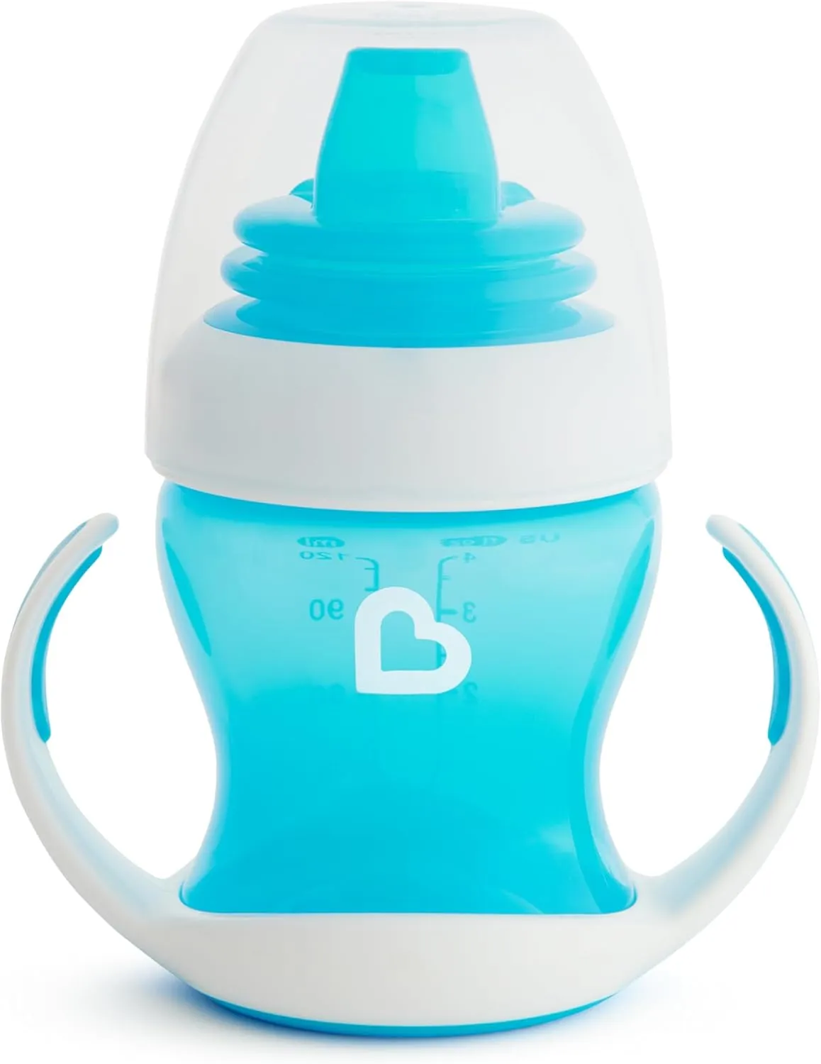 Munchkin® Gentle™ Transition Sippy Trainer Cup, 4 Ounce, 2 Pack, Blue