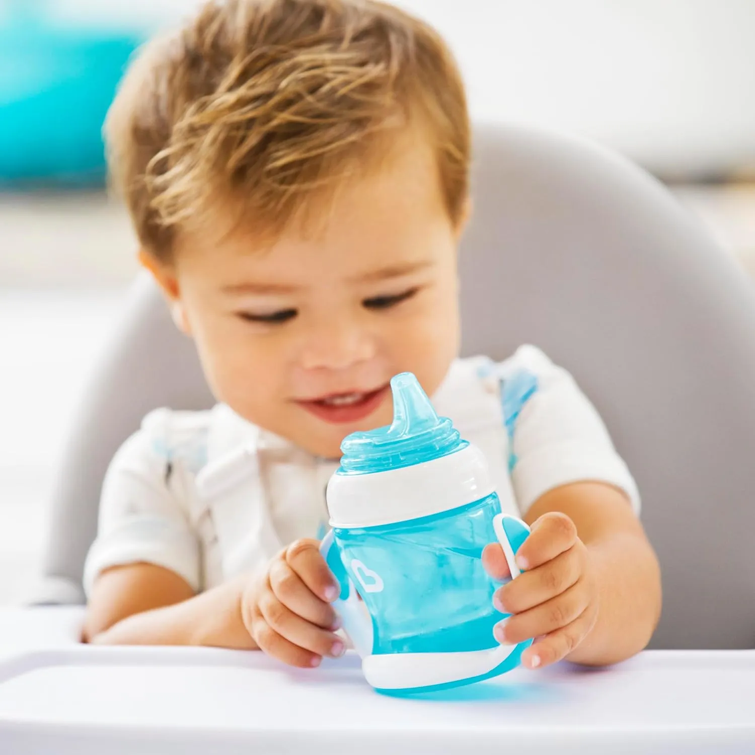 Munchkin® Gentle™ Transition Sippy Trainer Cup, 4 Ounce, 2 Pack, Blue