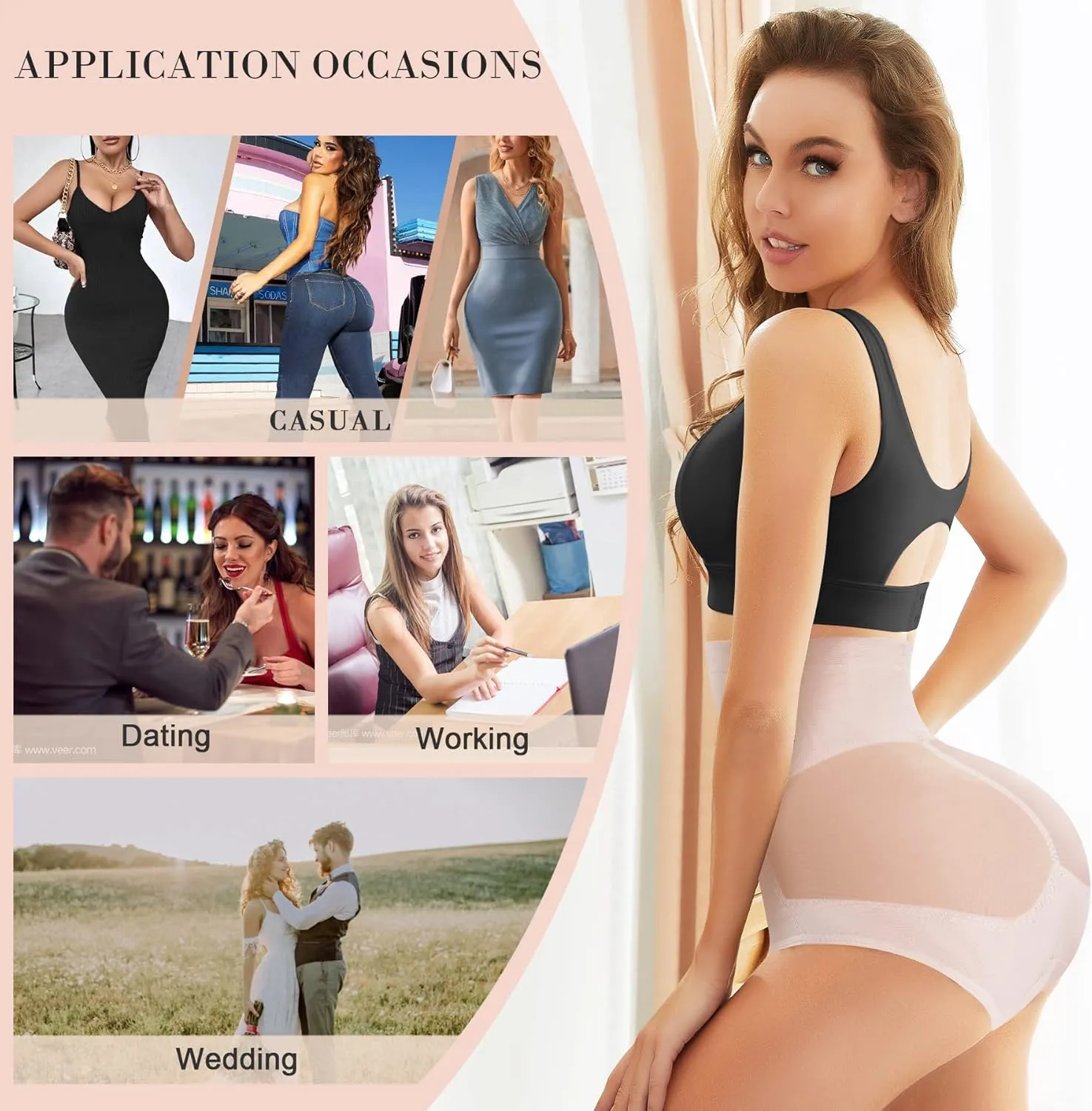 Nebility Womens' Tummy Control High Waist Trainer Body Shaper