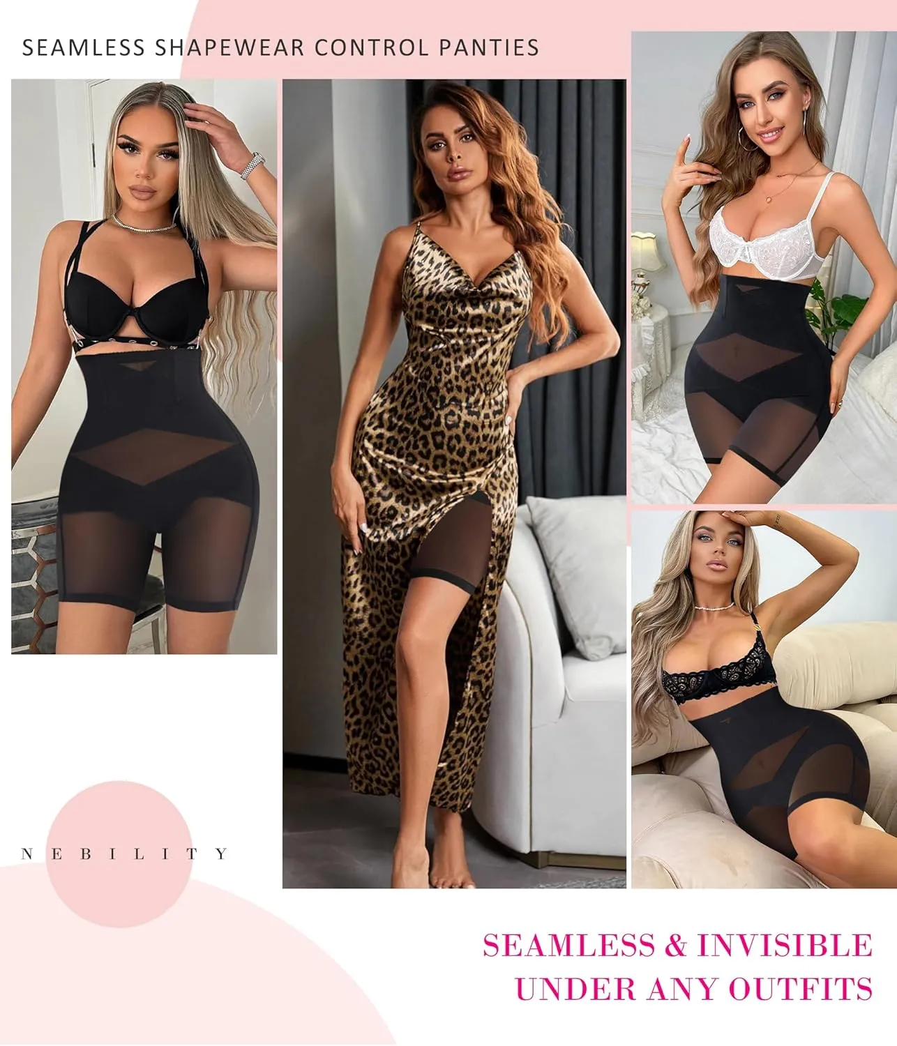 Nebility Womens' Tummy Control High Waist Trainer Body Shaper