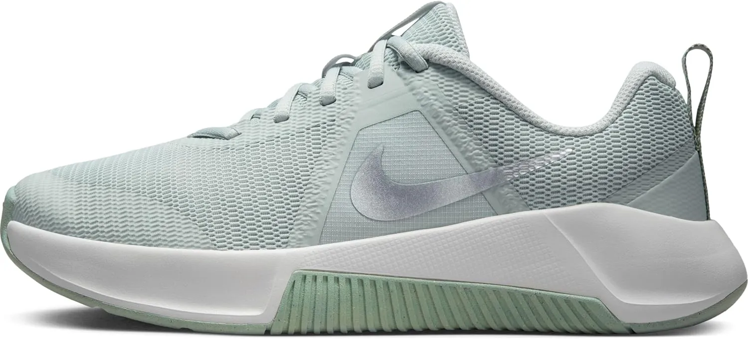 Nike MC Trainer 3 Women's Workout Shoes (FQ1830-006, Light Silver/Summit White/Jade Horizon/Metallic Platinum) Size 7