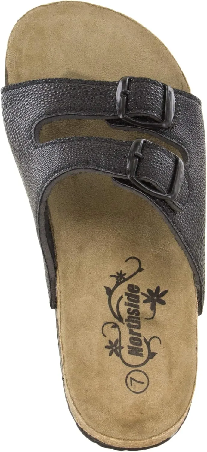 Northside Womens Mariani Leather Strap Cork Sandal