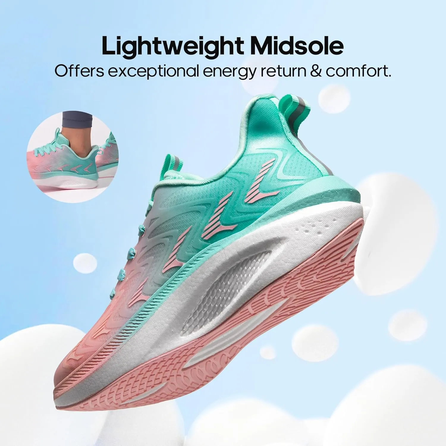 NORTIV 8 Women's Running Walking Tennis Shoes Comfortable Non-Slip FlyLife Breathable Athletic Workout Gym Cross Trainer Sports Sneakers