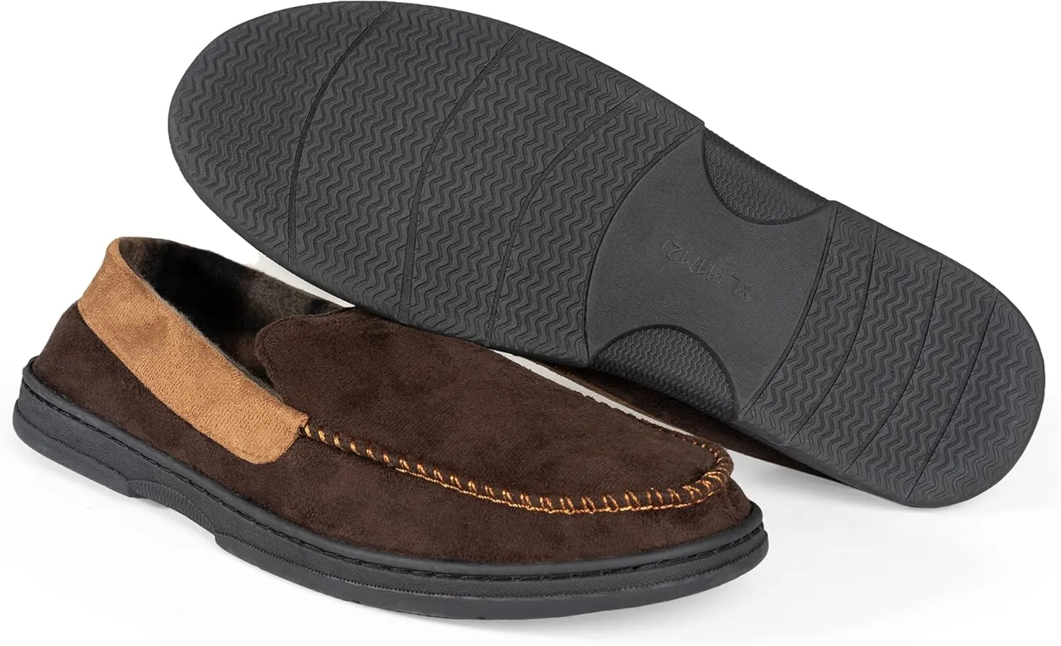 NORTY Moccasin Slippers for Men - Indoor and Outdoor Slip-On Shoes - Perfect for Lounging and Walking Around the House