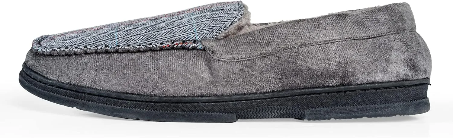 NORTY Moccasin Slippers for Men - Indoor and Outdoor Slip-On Shoes - Perfect for Lounging and Walking Around the House