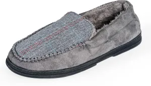 NORTY Moccasin Slippers for Men - Indoor and Outdoor Slip-On Shoes - Perfect for Lounging and Walking Around the House