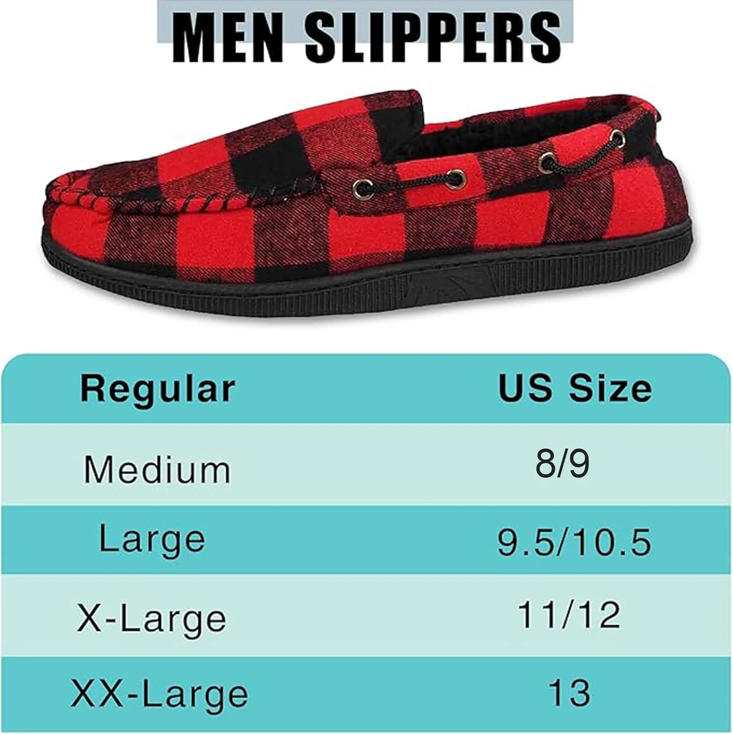 NORTY Moccasin Slippers for Men - Indoor and Outdoor Slip-On Shoes - Perfect for Lounging and Walking Around the House