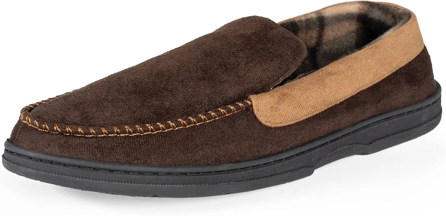 NORTY Moccasin Slippers for Men - Indoor and Outdoor Slip-On Shoes - Perfect for Lounging and Walking Around the House