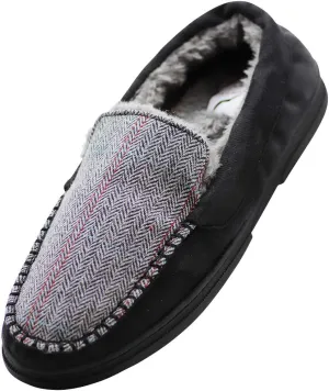 NORTY Moccasin Slippers for Men - Indoor and Outdoor Slip-On Shoes - Perfect for Lounging and Walking Around the House