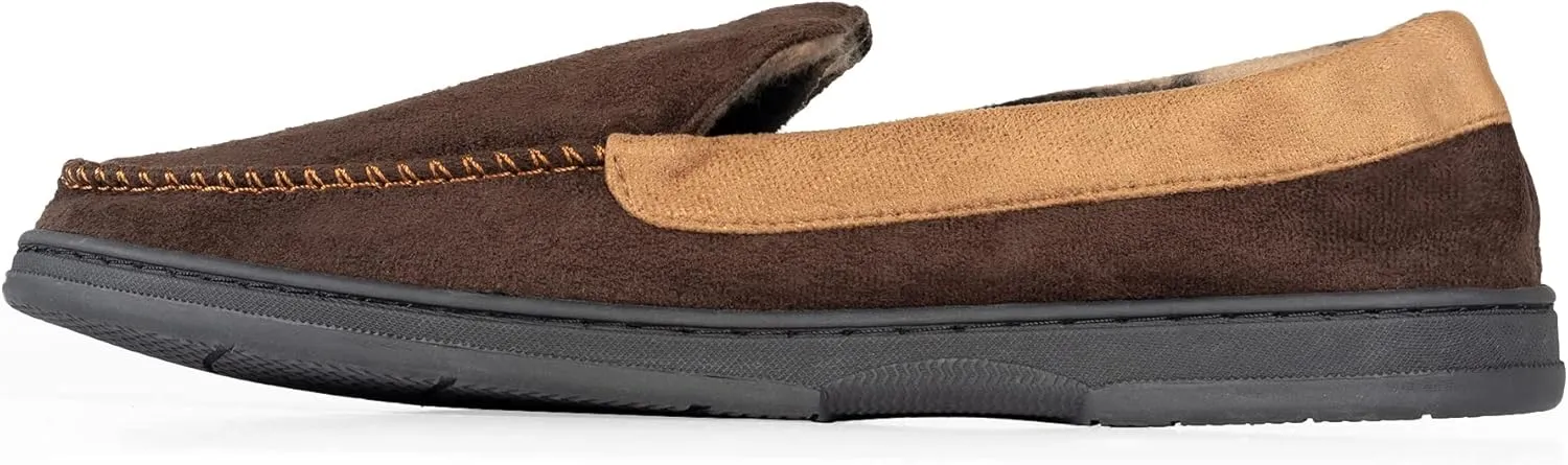 NORTY Moccasin Slippers for Men - Indoor and Outdoor Slip-On Shoes - Perfect for Lounging and Walking Around the House