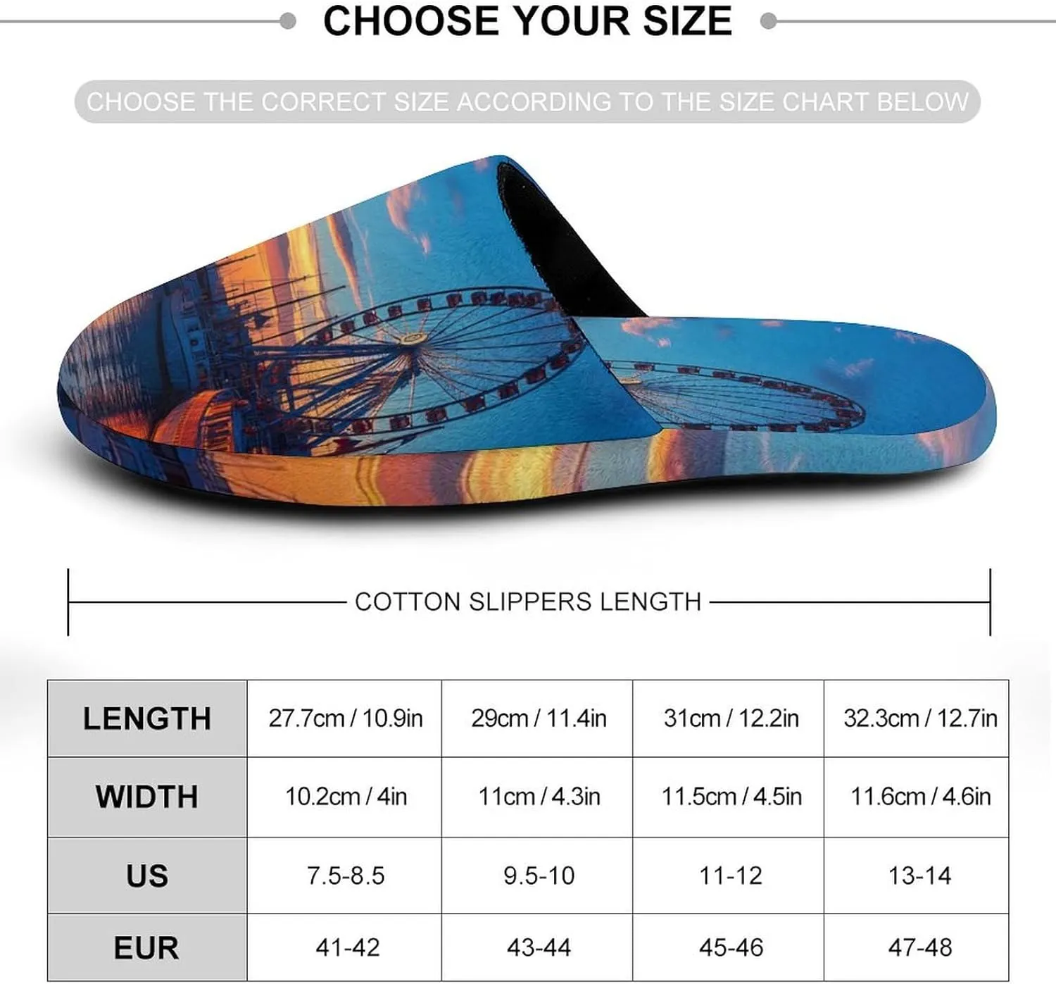 Old Town Pier in Helsinki Finland Mens Slippers Warm House Shoes Cotton Slippers Home Bedroom Slippers Casual Shoes