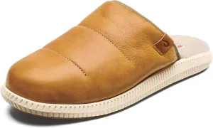 OLUKAI Mua'lli Men's Slipper, Premium Leather Slip On Shoes, Shearling Lining & Extra Warmth