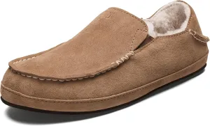 OLUKAI Nohea Slipper, Women's Slip-On Shoes, Genuine Shearling & Premium Nubuck Leather, Drop-In Heel Design, Cozy & Ultra-Soft Comfort Fit