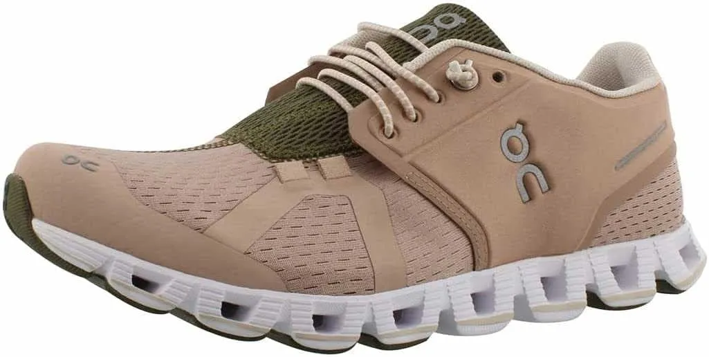 On Women's Cloud Sneakers, Rosebrown/Camo, Pink, 6 Medium US