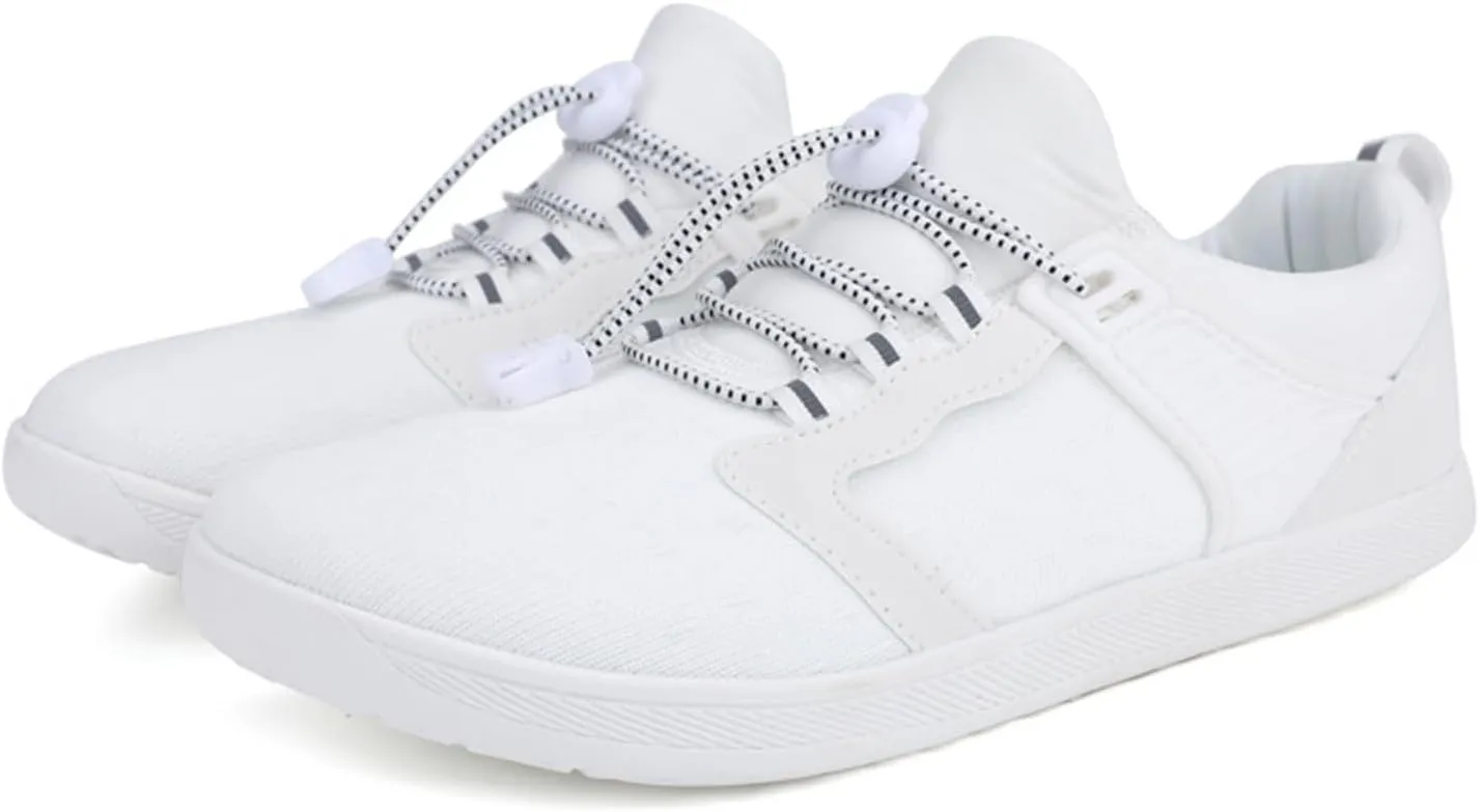 Orthopedic Shoes for Men Zero Drop Wide Toe Box Minimalist Barefoot Shoes Arch Support Lace Up Diabetes Foam Sneakers Casual Lightweight Breathable Fashion Slip on Walking Running Sneakers