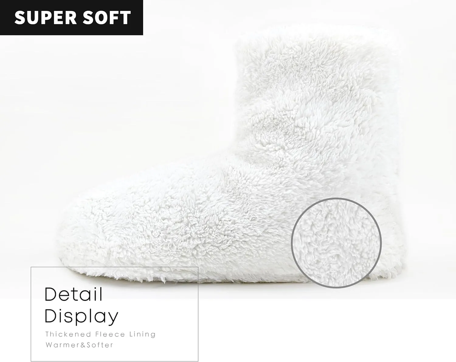 Panda Bros Men's Slipper Socks, Winter Non-Skid Warm Slipper Booties, Cozy Soft Indoor Socks with Fluffy Sherpa Lined