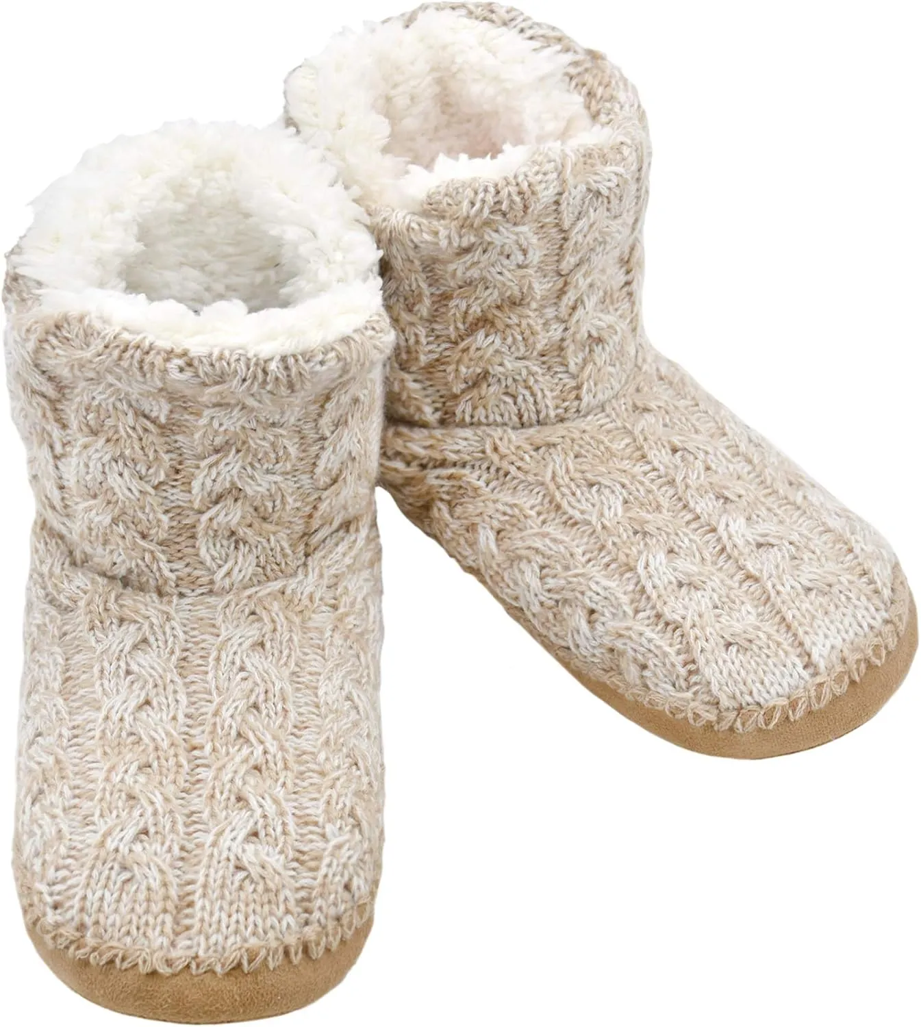 Panda Bros Slipper Socks For Women With Grippers, Fuzzy Womens Slipper Booties With Non Slip Bottoms, Cozy Warm House Slippers