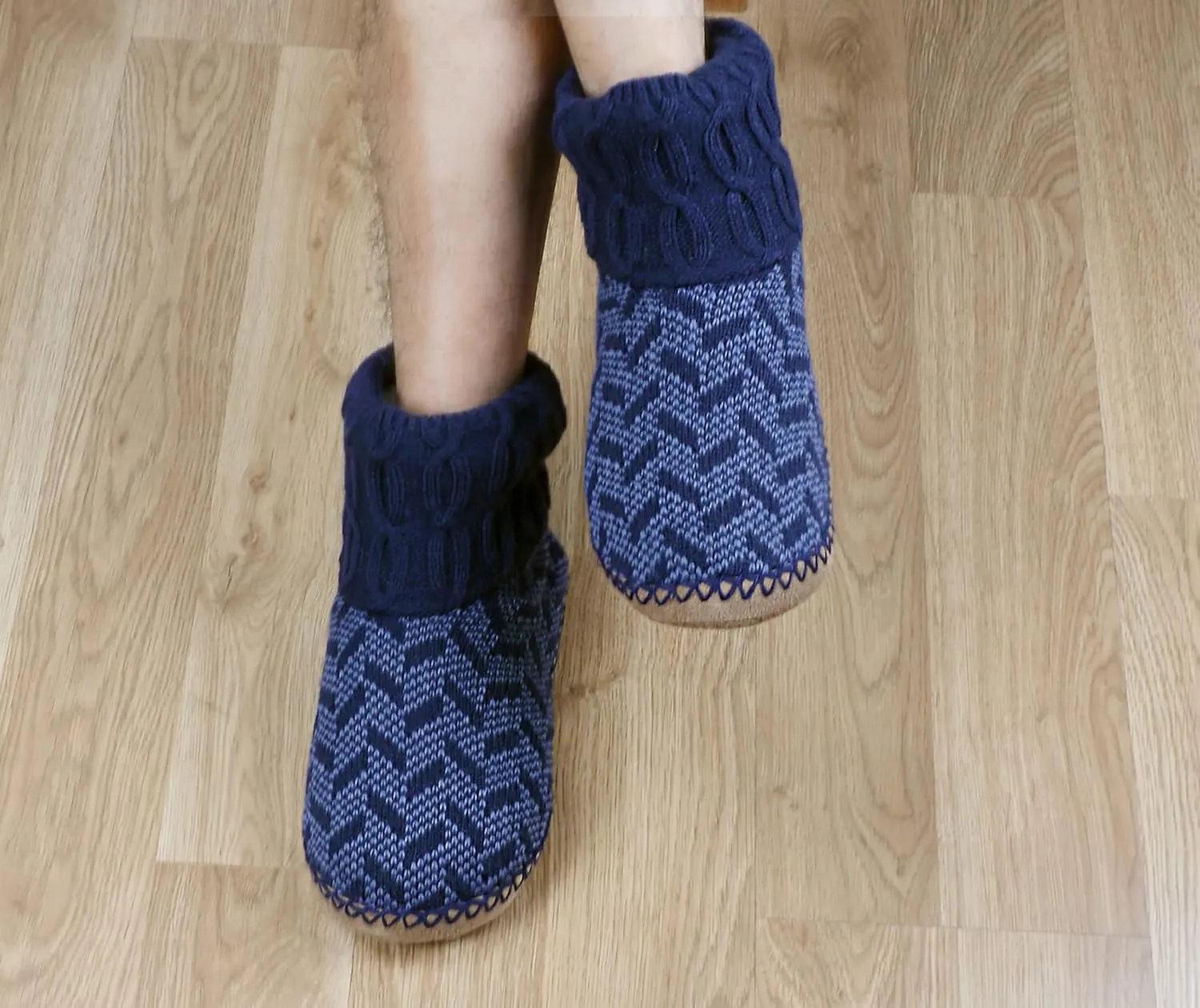 Panda Bros Slipper Socks Soft Cozy Thick House Indoor Boot Sock Shoes with Anti-Skid Bottom Soles for Men's