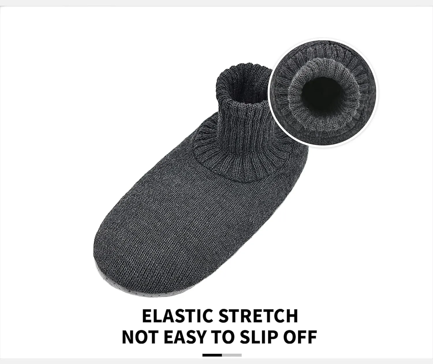 Panda Bros Slipper Socks Soft Cozy Thick House Indoor Boot Sock Shoes with Anti-Skid Bottom Soles for Men's