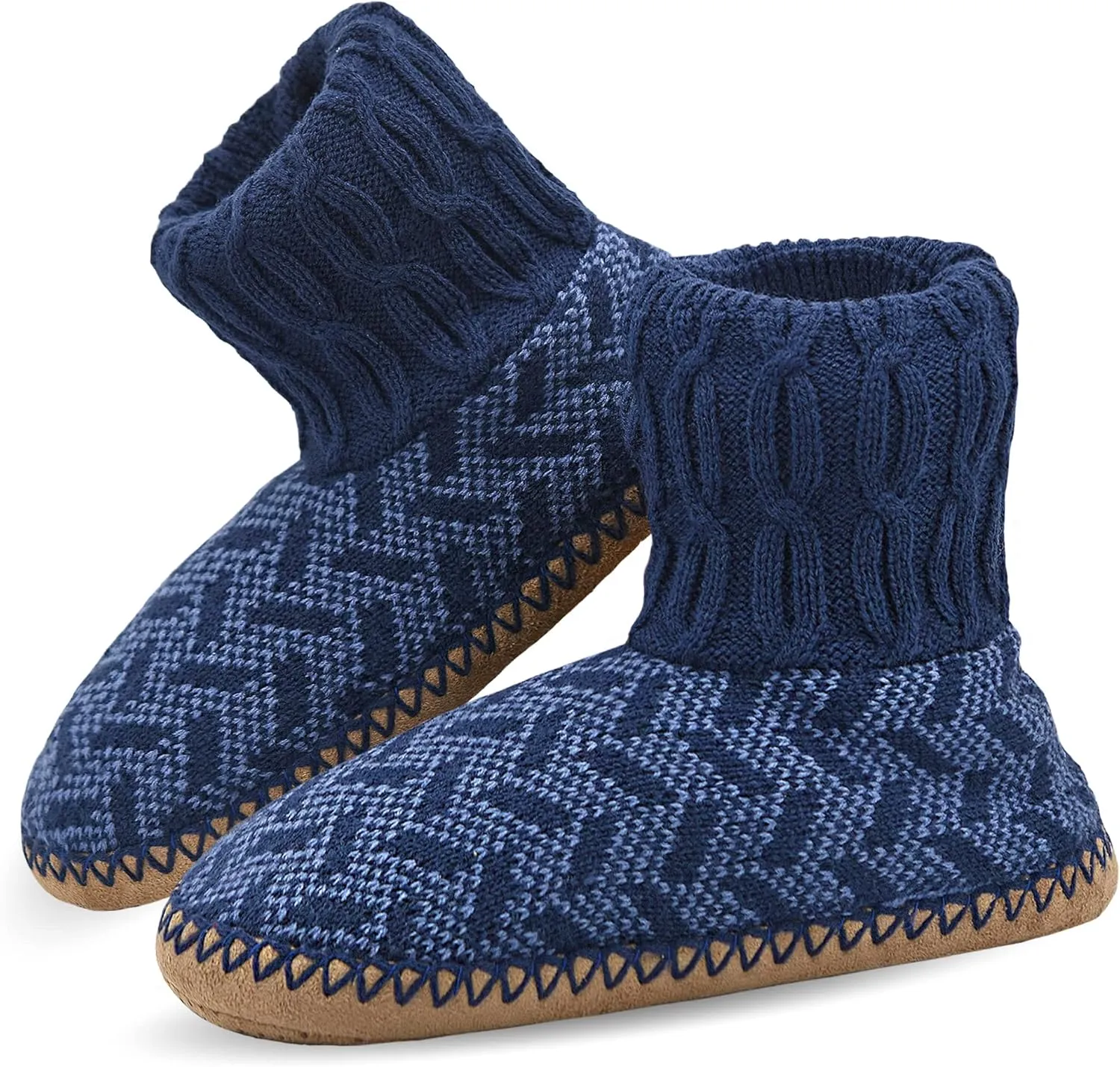 Panda Bros Slipper Socks Soft Cozy Thick House Indoor Boot Sock Shoes with Anti-Skid Bottom Soles for Men's