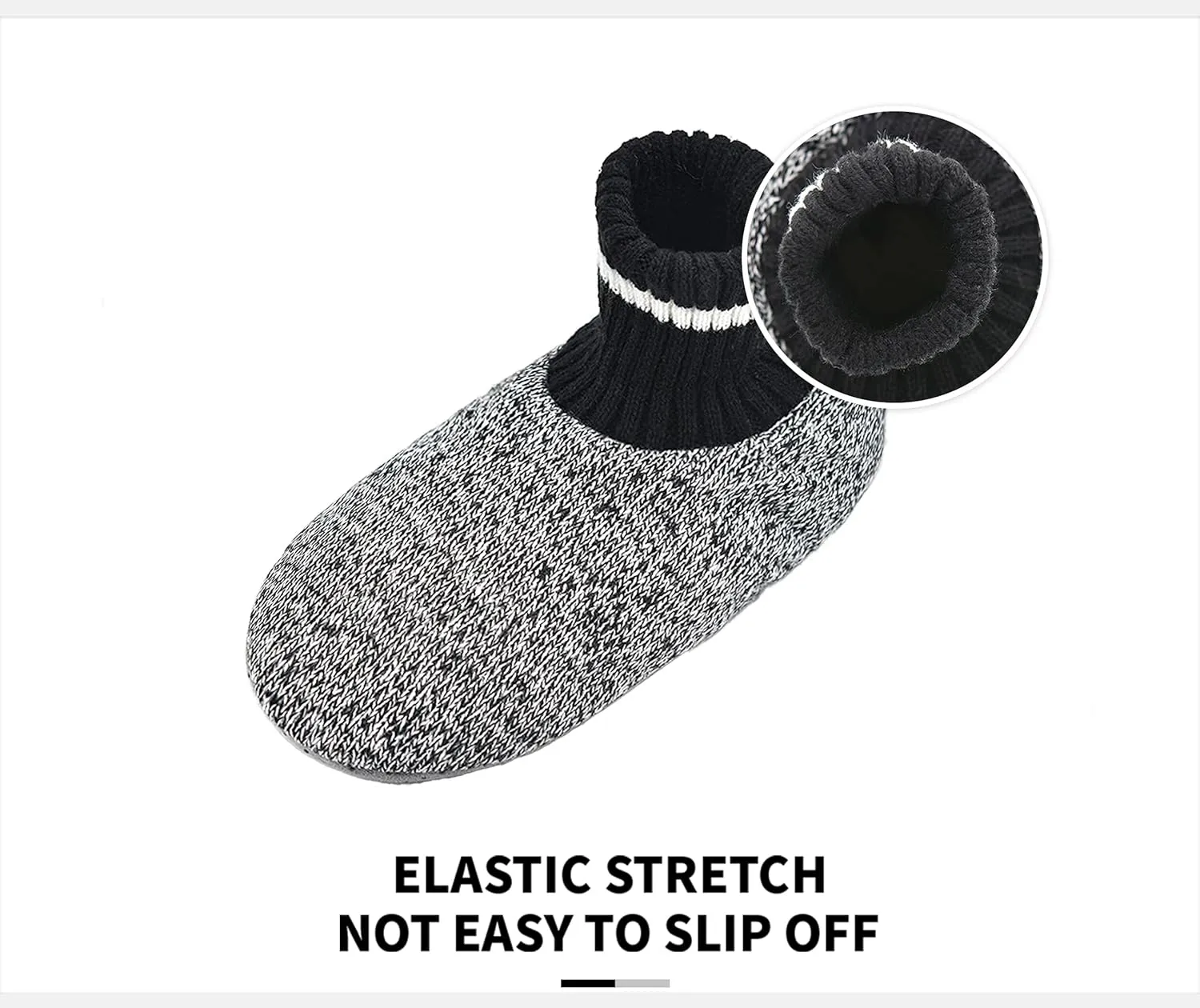 Panda Bros Slipper Socks Soft Cozy Thick House Indoor Boot Sock Shoes with Anti-Skid Bottom Soles for Men's