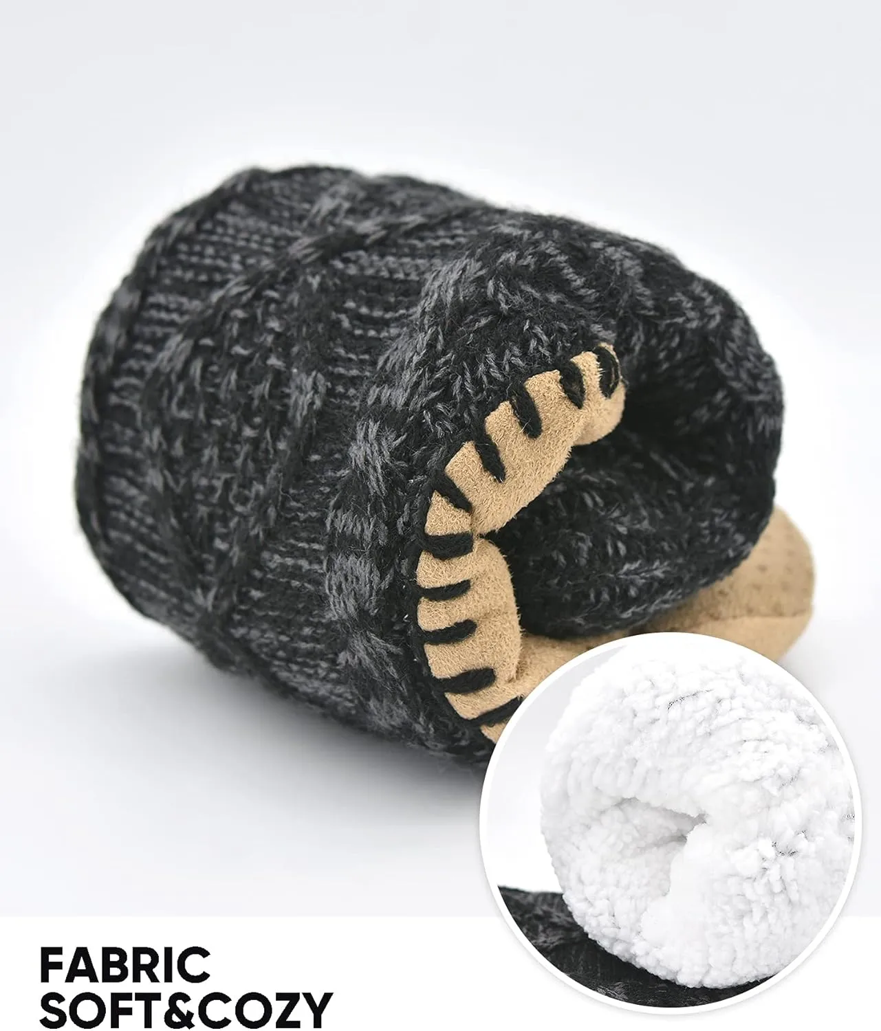 Panda Bros Women's Winter Super Soft Warm Cozy Fuzzy Fleece-Lined with Grippers Slipper Socks