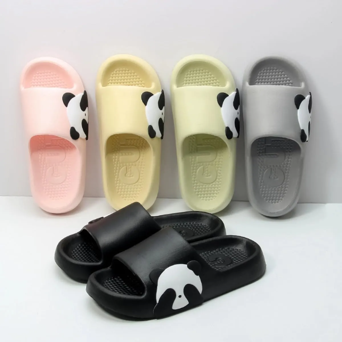 Panda Cartoon Slippers - Cute Panda Slides for Women & Men, Indoor/Outdoor Multipurpose Slippers, Open Toe, Couches, Summer & Bathroom Shower Use