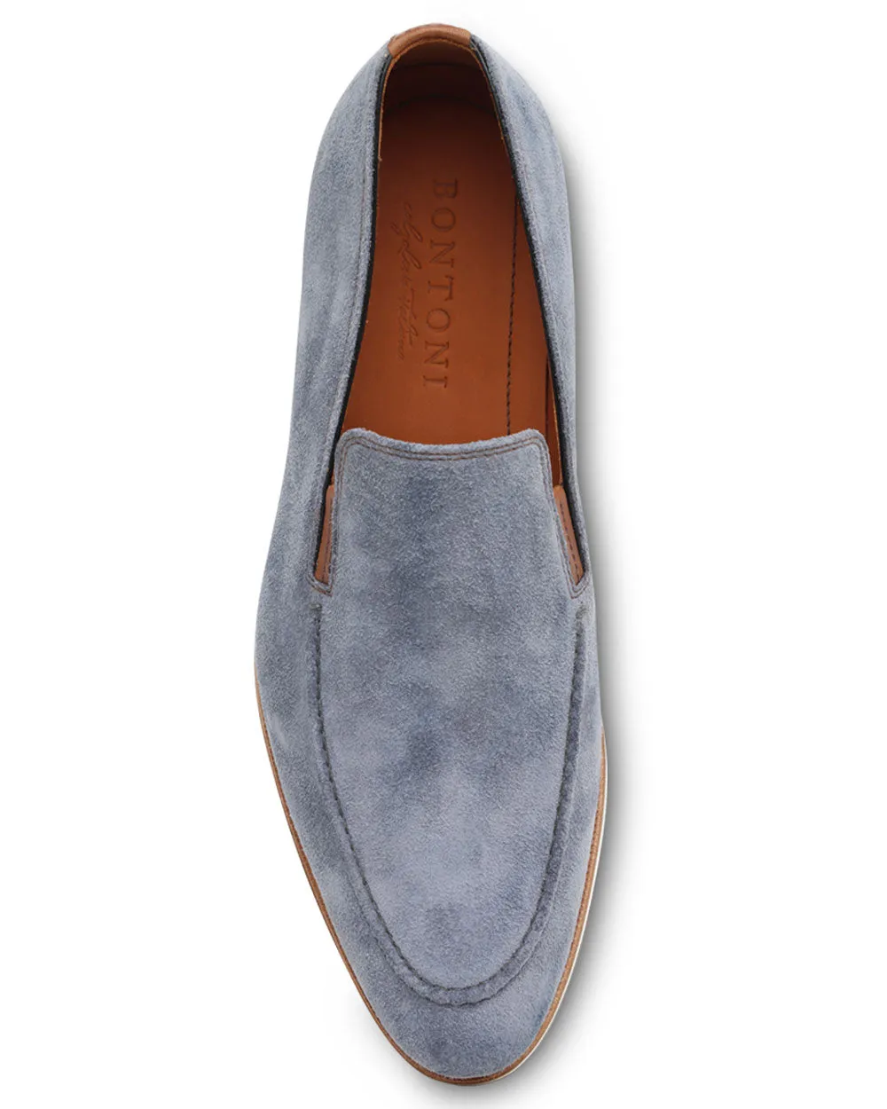 Passeggio Suede Loafer in Blue Grey