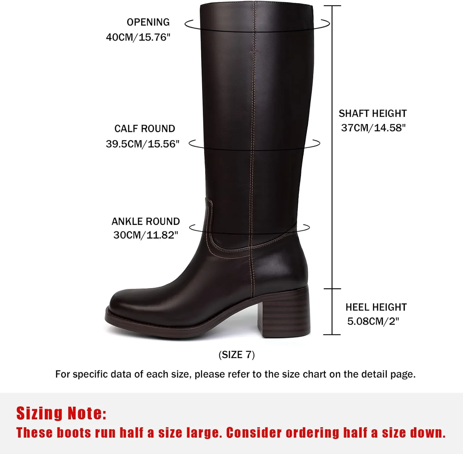 Platform Women's Knee High Square Toe Chunky Block Heel Long Wide Calf Riding Pull On Campus Boots