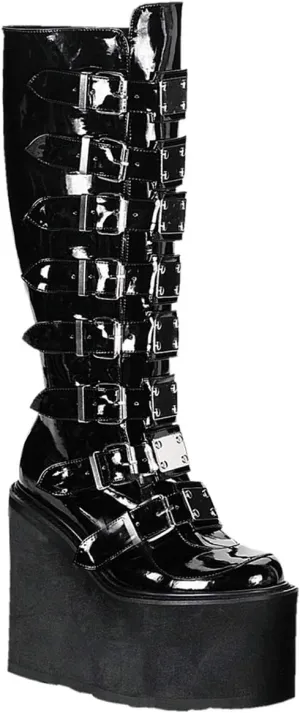 Pleaser Women's Swing-815 Knee-High Boot,Black Patent,10 M US