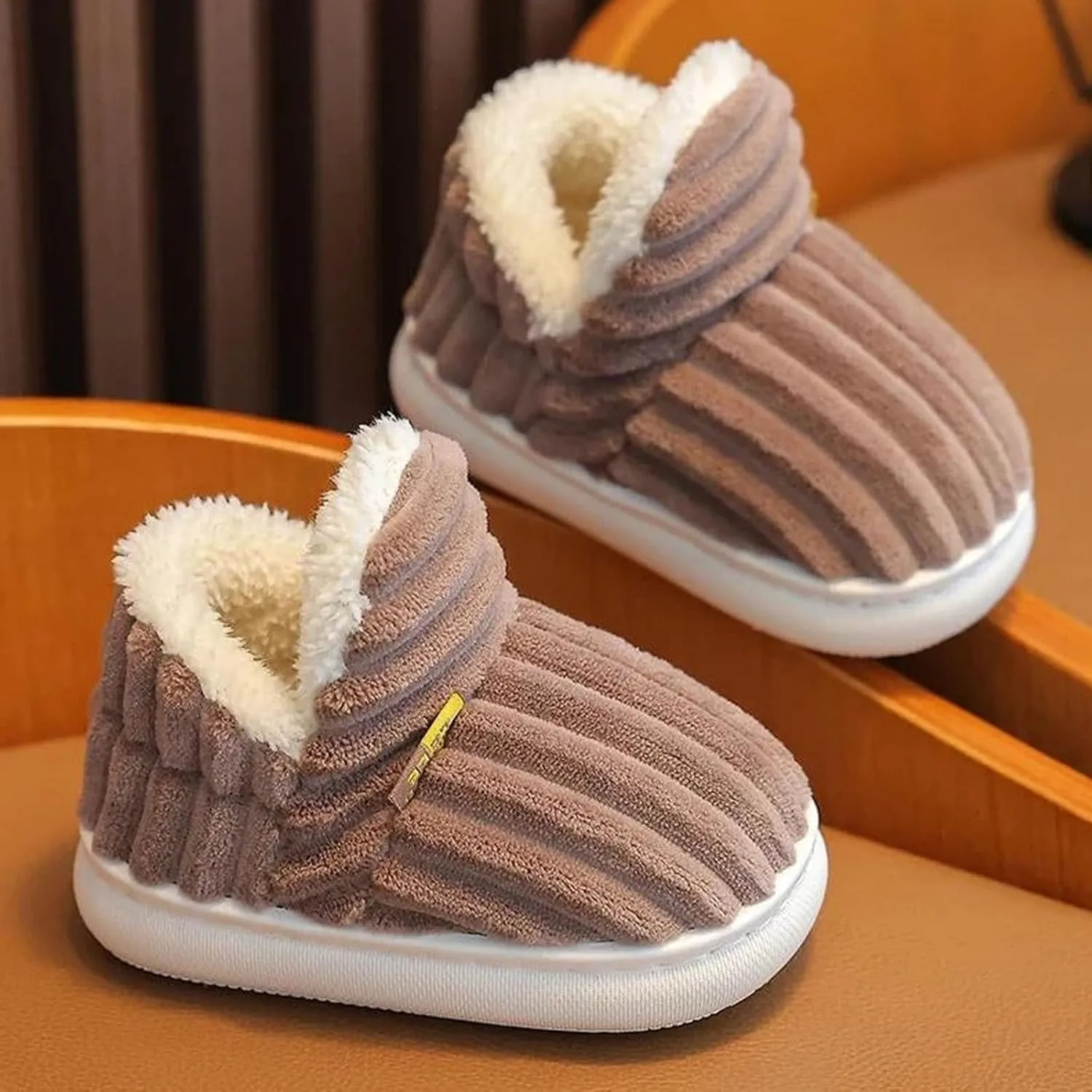Pluffi Slipper Booties For Kids Women Men, Winter Fuzzy Warm Cute Non-Slip Thick-Soled Slippers, Cozy Plush House Shoes
